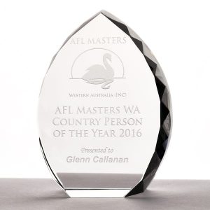 AFL Masters Trophy (Clear Optical Crystal Trophy – Arch)