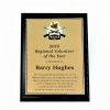Printed Polished Brass On Black Piano Finish Plaque – 250 x 200mm