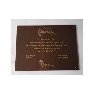 Bronze Finish Brass Plaque - Sheridan's Badges and Engraving