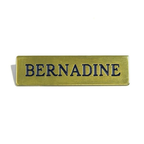 Name Badges | Engraved Metal Bar Without Border – N50 2L