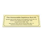 Satin Finish Brass Plaque