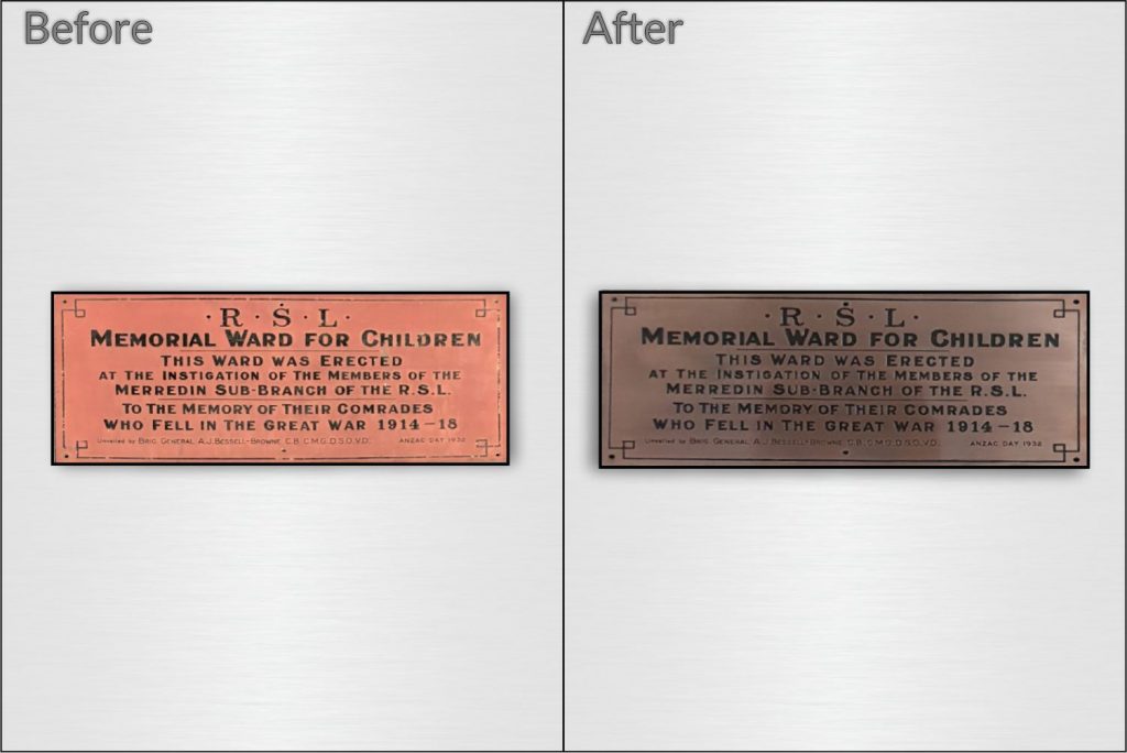Plaque Restoration by Sheridan's Badges and Engraving
